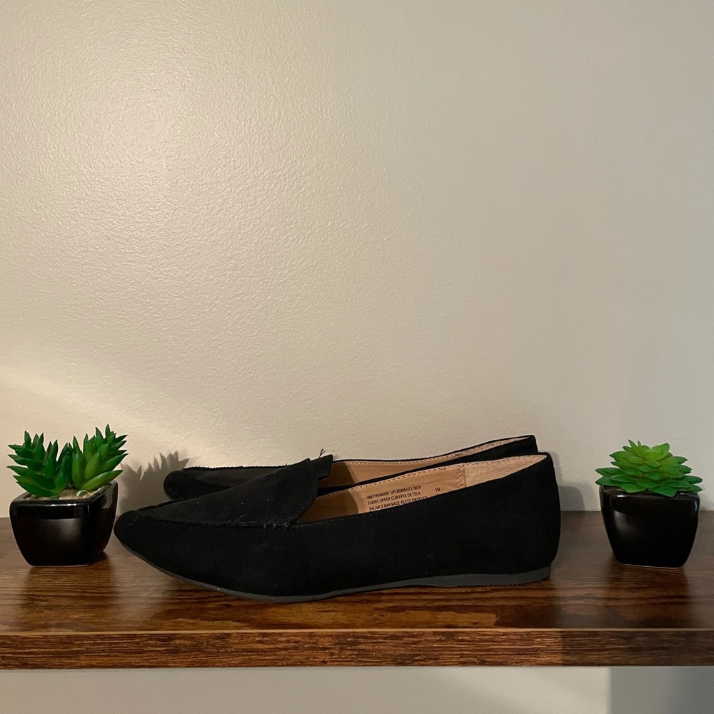 Black loafers